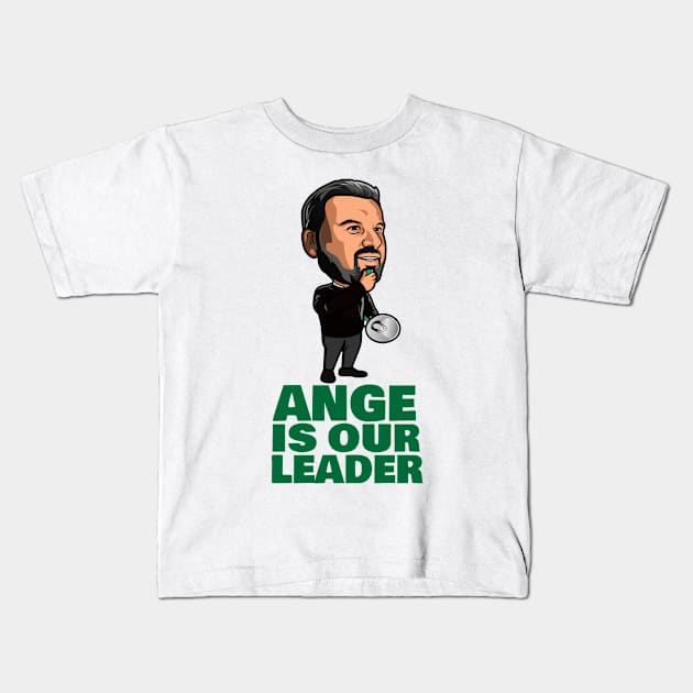 Ange Is Our Leader Kids T-Shirt by TeesForTims